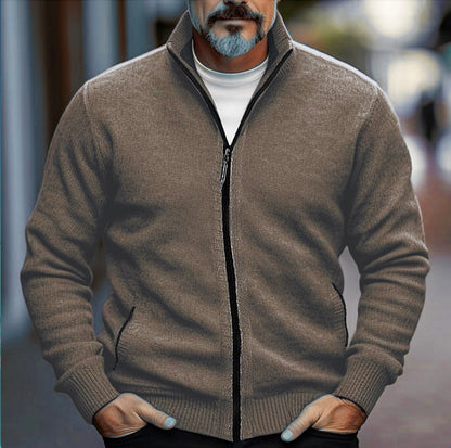 Men's Fleece-lined Thickened Sweater Trendy Sweater